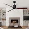 Iliving Indoor/Outdoor 56 in. Black/Wood Ceiling Fan with Remote Control 3 Blades 6 Speeds ILG8CF56B - alternate 3